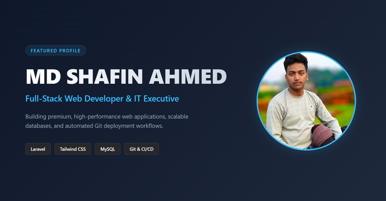 Who is Md Shafin Ahmed? The Tech Mind Behind Modern Web Solutions